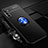 Custodia Silicone Ultra Sottile Morbida Cover con Magnetico Anello Supporto A01 per Huawei Mate 40 Lite 5G Blu e Nero