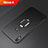 Custodia Silicone Ultra Sottile Morbida Cover con Magnetico Anello Supporto A01 per Huawei Nova 4 Nero