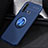 Custodia Silicone Ultra Sottile Morbida Cover con Magnetico Anello Supporto A01 per Huawei Nova 5i Blu