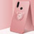 Custodia Silicone Ultra Sottile Morbida Cover con Magnetico Anello Supporto A01 per Huawei P30 Lite New Edition Oro Rosa