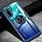 Custodia Silicone Ultra Sottile Morbida Cover con Magnetico Anello Supporto A01 per Huawei P30 Pro Blu