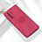 Custodia Silicone Ultra Sottile Morbida Cover con Magnetico Anello Supporto A01 per Huawei P40 Lite 5G Rosso