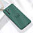 Custodia Silicone Ultra Sottile Morbida Cover con Magnetico Anello Supporto A01 per Huawei P40 Lite 5G Verde