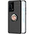 Custodia Silicone Ultra Sottile Morbida Cover con Magnetico Anello Supporto A01 per Huawei P40 Pro+ Plus