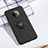 Custodia Silicone Ultra Sottile Morbida Cover con Magnetico Anello Supporto A01 per OnePlus 7T