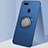 Custodia Silicone Ultra Sottile Morbida Cover con Magnetico Anello Supporto A01 per Oppo AX7 Blu