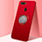 Custodia Silicone Ultra Sottile Morbida Cover con Magnetico Anello Supporto A01 per Oppo AX7 Rosso