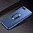 Custodia Silicone Ultra Sottile Morbida Cover con Magnetico Anello Supporto A01 per Oppo K1 Blu