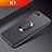 Custodia Silicone Ultra Sottile Morbida Cover con Magnetico Anello Supporto A01 per Oppo K1 Nero