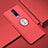 Custodia Silicone Ultra Sottile Morbida Cover con Magnetico Anello Supporto A01 per Oppo R17 Pro Rosso