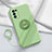 Custodia Silicone Ultra Sottile Morbida Cover con Magnetico Anello Supporto A01 per Oppo Reno5 5G Verde Pastello