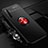 Custodia Silicone Ultra Sottile Morbida Cover con Magnetico Anello Supporto A01 per Realme X50 Pro 5G Rosso e Nero