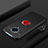 Custodia Silicone Ultra Sottile Morbida Cover con Magnetico Anello Supporto A01 per Vivo Nex 3 5G Rosso e Nero