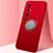 Custodia Silicone Ultra Sottile Morbida Cover con Magnetico Anello Supporto A01 per Xiaomi Mi 10 Ultra Rosso