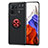 Custodia Silicone Ultra Sottile Morbida Cover con Magnetico Anello Supporto A01 per Xiaomi Mi 11 Pro 5G