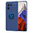 Custodia Silicone Ultra Sottile Morbida Cover con Magnetico Anello Supporto A01 per Xiaomi Mi 11 Pro 5G Blu