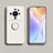 Custodia Silicone Ultra Sottile Morbida Cover con Magnetico Anello Supporto A01 per Xiaomi Mi 12 Ultra 5G Bianco