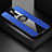 Custodia Silicone Ultra Sottile Morbida Cover con Magnetico Anello Supporto A01 per Xiaomi Poco X2 Blu