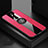 Custodia Silicone Ultra Sottile Morbida Cover con Magnetico Anello Supporto A01 per Xiaomi Redmi 8 Rosa Caldo