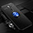 Custodia Silicone Ultra Sottile Morbida Cover con Magnetico Anello Supporto A01 per Xiaomi Redmi Note 8 Pro Blu e Nero