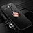 Custodia Silicone Ultra Sottile Morbida Cover con Magnetico Anello Supporto A01 per Xiaomi Redmi Note 8 Pro Oro e Nero