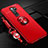 Custodia Silicone Ultra Sottile Morbida Cover con Magnetico Anello Supporto A01 per Xiaomi Redmi Note 8 Pro Rosso