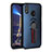 Custodia Silicone Ultra Sottile Morbida Cover con Magnetico Anello Supporto A02 per Huawei Honor 8X Blu