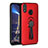 Custodia Silicone Ultra Sottile Morbida Cover con Magnetico Anello Supporto A02 per Huawei Honor 8X Rosso