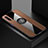 Custodia Silicone Ultra Sottile Morbida Cover con Magnetico Anello Supporto A02 per Huawei Honor 9X Pro Marrone