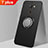 Custodia Silicone Ultra Sottile Morbida Cover con Magnetico Anello Supporto A02 per Nokia 7 Plus Nero