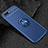 Custodia Silicone Ultra Sottile Morbida Cover con Magnetico Anello Supporto A02 per Oppo K1 Blu