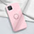 Custodia Silicone Ultra Sottile Morbida Cover con Magnetico Anello Supporto A02 per Oppo Reno4 Z 5G Rosa