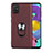 Custodia Silicone Ultra Sottile Morbida Cover con Magnetico Anello Supporto A02 per Samsung Galaxy A71 5G Rosso Rosa