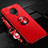 Custodia Silicone Ultra Sottile Morbida Cover con Magnetico Anello Supporto A02 per Vivo Nex 3 5G Rosso