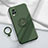 Custodia Silicone Ultra Sottile Morbida Cover con Magnetico Anello Supporto A02 per Vivo V20 Pro 5G Verde Notte