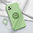 Custodia Silicone Ultra Sottile Morbida Cover con Magnetico Anello Supporto A02 per Vivo V20 Pro 5G Verde Pastello