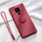 Custodia Silicone Ultra Sottile Morbida Cover con Magnetico Anello Supporto A03 per Huawei Mate 30 Lite Rosso Rosa
