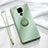 Custodia Silicone Ultra Sottile Morbida Cover con Magnetico Anello Supporto A03 per Huawei Nova 5i Pro Verde