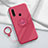 Custodia Silicone Ultra Sottile Morbida Cover con Magnetico Anello Supporto A03 per Oppo A31 Rosso Rosa