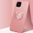 Custodia Silicone Ultra Sottile Morbida Cover con Magnetico Anello Supporto A03 per Oppo A92s 5G Oro Rosa