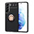 Custodia Silicone Ultra Sottile Morbida Cover con Magnetico Anello Supporto A03 per Samsung Galaxy S21 5G
