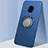 Custodia Silicone Ultra Sottile Morbida Cover con Magnetico Anello Supporto A03 per Vivo Nex 3 5G Blu