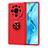 Custodia Silicone Ultra Sottile Morbida Cover con Magnetico Anello Supporto A03 per Xiaomi Mi 12 Ultra 5G Rosso