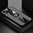 Custodia Silicone Ultra Sottile Morbida Cover con Magnetico Anello Supporto A04 per Apple iPhone 15 Plus Grigio