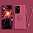 Custodia Silicone Ultra Sottile Morbida Cover con Magnetico Anello Supporto A04 per Samsung Galaxy S21 Ultra 5G Rosso Rosa