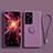 Custodia Silicone Ultra Sottile Morbida Cover con Magnetico Anello Supporto A04 per Samsung Galaxy S21 Ultra 5G Viola