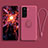 Custodia Silicone Ultra Sottile Morbida Cover con Magnetico Anello Supporto A04 per Samsung Galaxy S22 5G Rosso Rosa