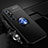 Custodia Silicone Ultra Sottile Morbida Cover con Magnetico Anello Supporto A04 per Xiaomi Mi 10 Ultra Blu e Nero