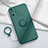 Custodia Silicone Ultra Sottile Morbida Cover con Magnetico Anello Supporto A05 per Huawei Enjoy 10e Verde