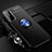 Custodia Silicone Ultra Sottile Morbida Cover con Magnetico Anello Supporto A05 per Samsung Galaxy S21 Plus 5G Blu e Nero